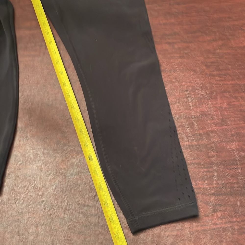 Black Leggings with Perforated Detail - Picture 5 of 7